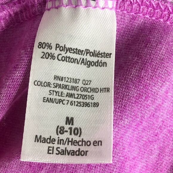 2/$20 Athletic Works 'Should Would Could Did' Activewear Purple Tank - Picture 14 of 15